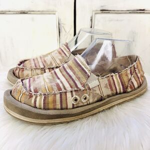Sanuk Donna St Trail Slip On Hemp Boho Comfort Shoes Sedona Womens - Size 6